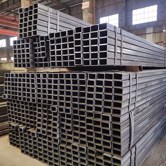 ERW S235jr S355jrh Q195 A36 Rectangular Gi Square Pipe Tube Carbon Welded Steel Pipeline Pipe for Building From China Factory