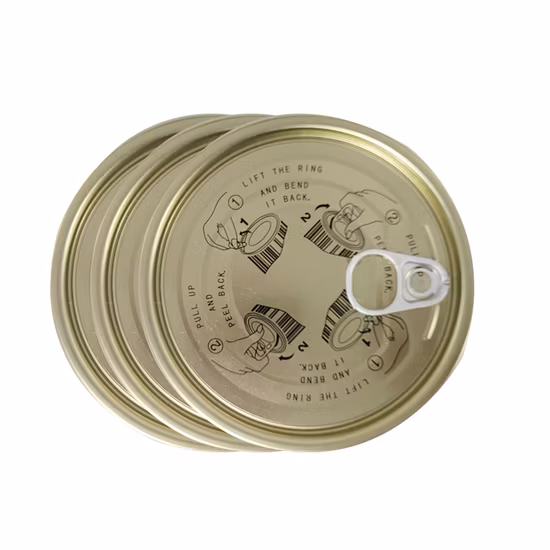 Tinplate #305 80.3mm Easy Open End Tinplate Lid Metal Lid Easy Open Lid for Food TFS/ETP Eoe Manufacturer