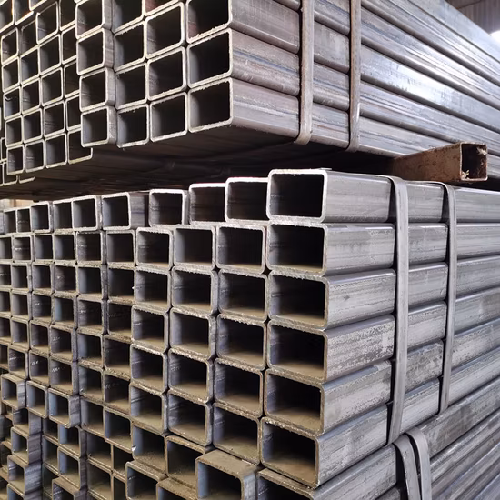 ERW S235jr S355jrh Q195 A36 Rectangular Gi Square Pipe Tube Carbon Welded Steel Pipeline Pipe for Building From China Factory