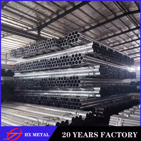 Tubo de andamio con capacidad de carga, tubo de acero galvanizado en caliente